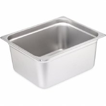 DuraPan Light Gauge Stainless Steel Steam Table Hotel Pan 1/2 Size, 6" Deep - 1/EACH (607126) (34824)