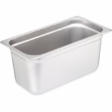 DuraPan Light Gauge Stainless Steel Steam Table Hotel Pan 1/3 Size, 2.5" Deep - 1/EACH (607132) (35018)