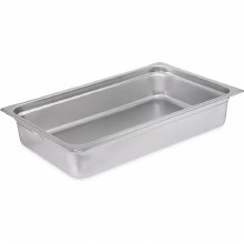 DuraPan Light Gauge Stainless Steel Steam Table Hotel Pan Full-Size, 4" Deep - 1/EACH (607004) (34339)