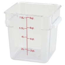 Winco Food Container 8QT Square Clear - 1/EACH (PCSC-8C)