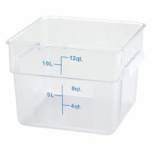 Winco Clear Food Storage Container 12qt - 1/EACH (PCSC-12C)
