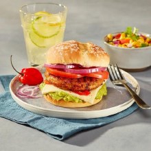 Additional picture of Olymel Seasoned Chicken Burgers Uncooked 5.29oz - 24/CS - SOLD BY CASE (98711)