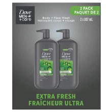 Dove Men + Care Body Wash, Extra Fresh - 2 x 887mL - SOLD BY PKG (05976)