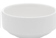 Bowl, 10-1/2 oz. (310ml), 4-1/2" (11.4cm), stackable, round, porcelain, white, Palm - 36/CASE