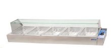 57" FOOD PAN WARMER, 5 Inserts Half-Size COUNTERTOP Bain Marie, countertop, 57"W  (43055)