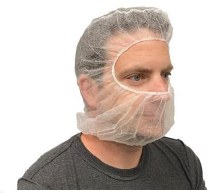 Disposable Polypropylene Hair And Beard Guard, White, Polypropylene, 100/Pack head Cover, 100/BAG (HDH4400W )
