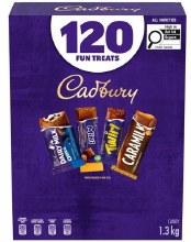 Cadbury Candy Variety Pack, 120 Bars, 1.3 kg (01811)
