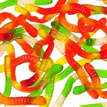 Gummy Zone Wacky Worms Sour Gummy Candy, 1-kg