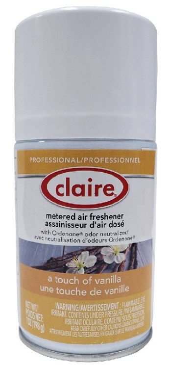 CLAIRE METERED AIR FRESHENER, TOUCH OF VANILLA 7oz(198g)