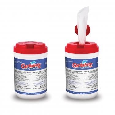 CANISTER CERTAINTY PLUS DISINFECTANT WIPES (200/TUB)