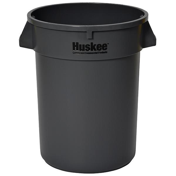 #3200 HUSKEE 32 GAL WASTE CONTAINER - GREY