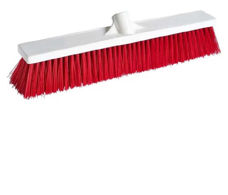 24" FOOD SERVICE PUSH BROOM - RED