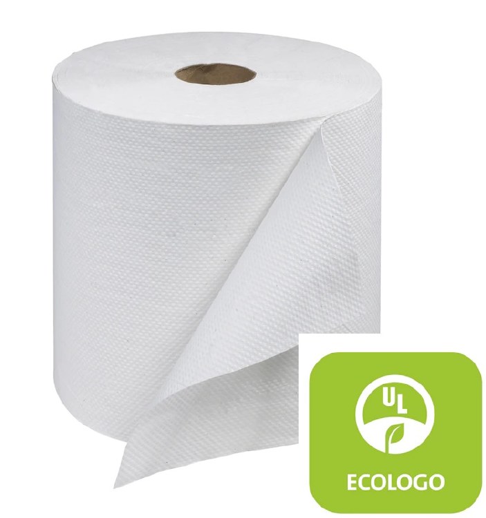 RB8002 TORK UNIVERSAL 8" ROLL TOWEL - WHITE, 800'/ROLL, 6 ROLLS/CS