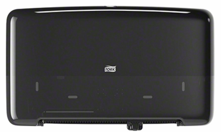 TORK 5555290 ELEVATION TWIN TOILET TISSUE DISPENSER - BLACK