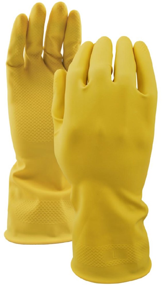YELLOW RUBBER GLOVES - S (PAIR) - Distributors North