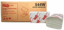 544W SIMPLY PAPER SINGLEFOLD TOWEL - WHITE - 250 SHEETS X 16 PKG
