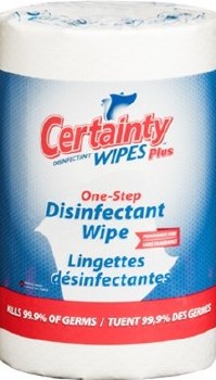 CERTAINTY JR. ROLL DISINFECTANT WIPES (400 WIPESx2 ROLLS)
