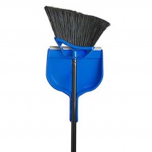 10" MARS ANGLE BROOM W/CLIP ON DUSTPAN