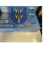 VIKING PRO BLACK FORTE 8MIL BLUE POWDER FREE NITRILE GLOVES 50/BOX - XXL