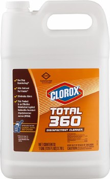 CLOROX TOTAL 360 CLEANER DISINFECTANT - 4X4L