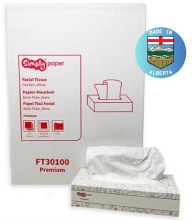 #FT30100 SIMPLY PAPER FACIAL TISSUE 2 PLY (100 SH/BOX, 30 BX/CS)