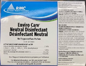 RTU LABEL - ENVIRO CARE NEUTRAL DISINFECTANT