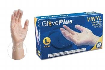 GLOVEWORKS SM. DISPOSABLE PF VINYL GLOVES - (100/BOX)