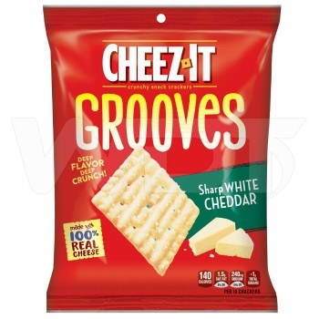 CHEEZ IT 3.25OZ GROOVES SHARP WHITE CHEDDAR EACH