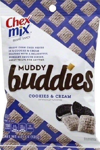 CHEX MIX 4.25OZ MUDDY BUDDIES COOKIES & CREAM EACH