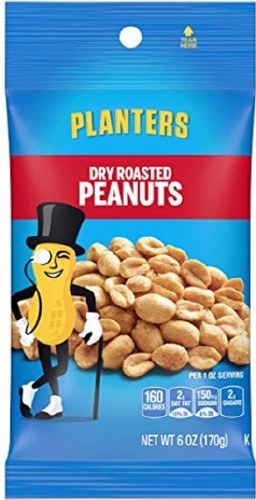 PLANTERS 6OZ DRY ROASTED PEANUT EACH
