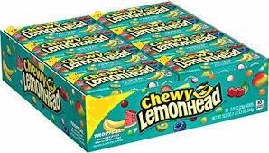 LEMONHEAD REGULAR CHEW TROPICAL 24CT BOX