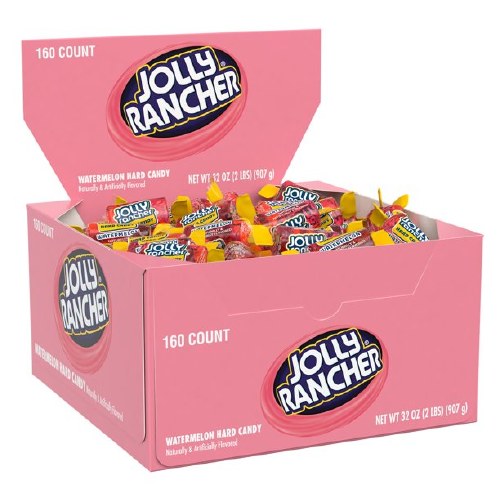 JOLLY RANCHER 2LB WATERMELON FLAVORED HARD CANDY 160PC BOX