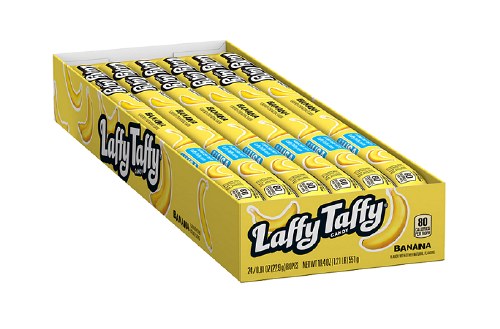 LAFFY TAFFY 0.81OZ ROPES  BANANA 24CT BOX