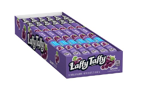 LAFFY TAFFY 0.81OZ ROPES GRAPE 24CT BOX