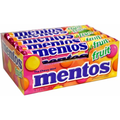 MENTOS 1.32OZ FRUIT 15CT BOX