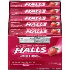 HALLS STRAWBERRY 20CT BOX