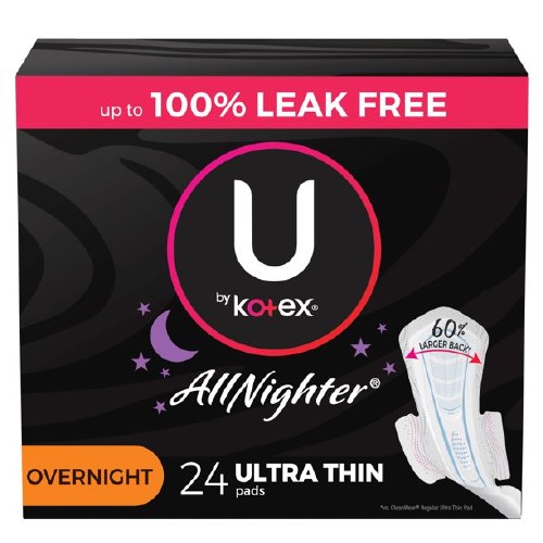U KOTEX ALLNIGHTER 24CT BOX