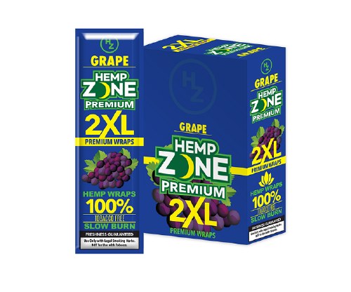 HEMP ZONE PREMIUM GRAPE 2XL 25CT BOX
