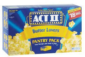 ACT II BUTTER MICROWAVE POPCORN 18CT BOX