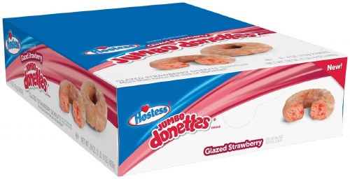 HOSTESS 4OZ JUMBO STRAWBERRY DONETTE 6CT BOX