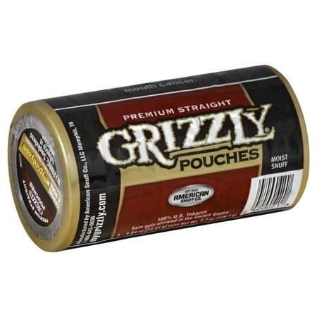 GRIZZLY 1.2OZ POUCHES STRAIGHT 5CT ROLL