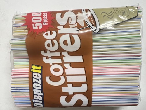 DISPOZEIT COFFEE STIRRERS 500CT BOX