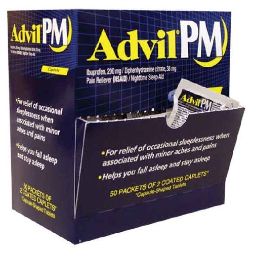 ADVIL PM CAPLET DISPENSER 50CT BOX
