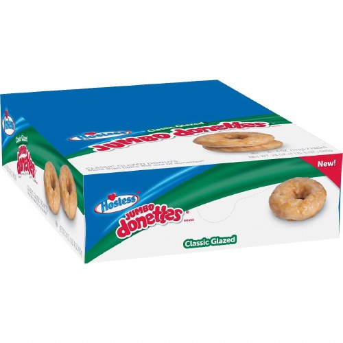 HOSTESS 4OZ JUMBO DONUTS CLASSIC GLAZED 6CT BOX