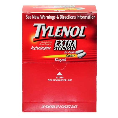 TYLENOL EXTRA STRENGTH 25CT BOX