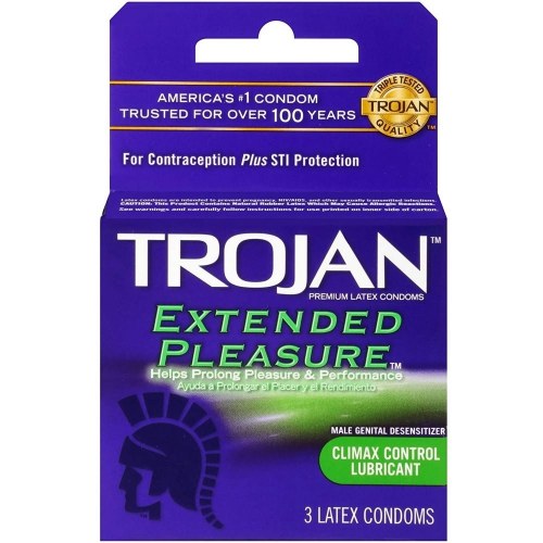 TROJAN 3PK EXTENDED PLEASURE BOX