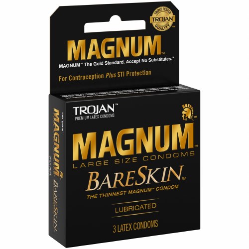 TROJAN 3PK MAGNUM BARESKIN LUBRICATED 6CT BOX