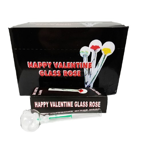 HAPPY VALENTINE ROSE 6" BLACK 24CT BOX