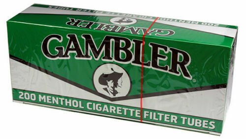 GAMBLER KING 5PK MENTHOL CIGARETTE FILTER TUBES 200CT BOX