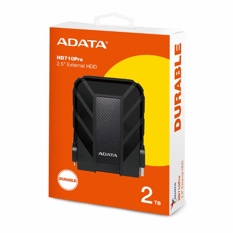 ADATA HD710 Pro 2TB - USB-A 3.2 Gen 1, Black - AHD710P-2TU31-CBK